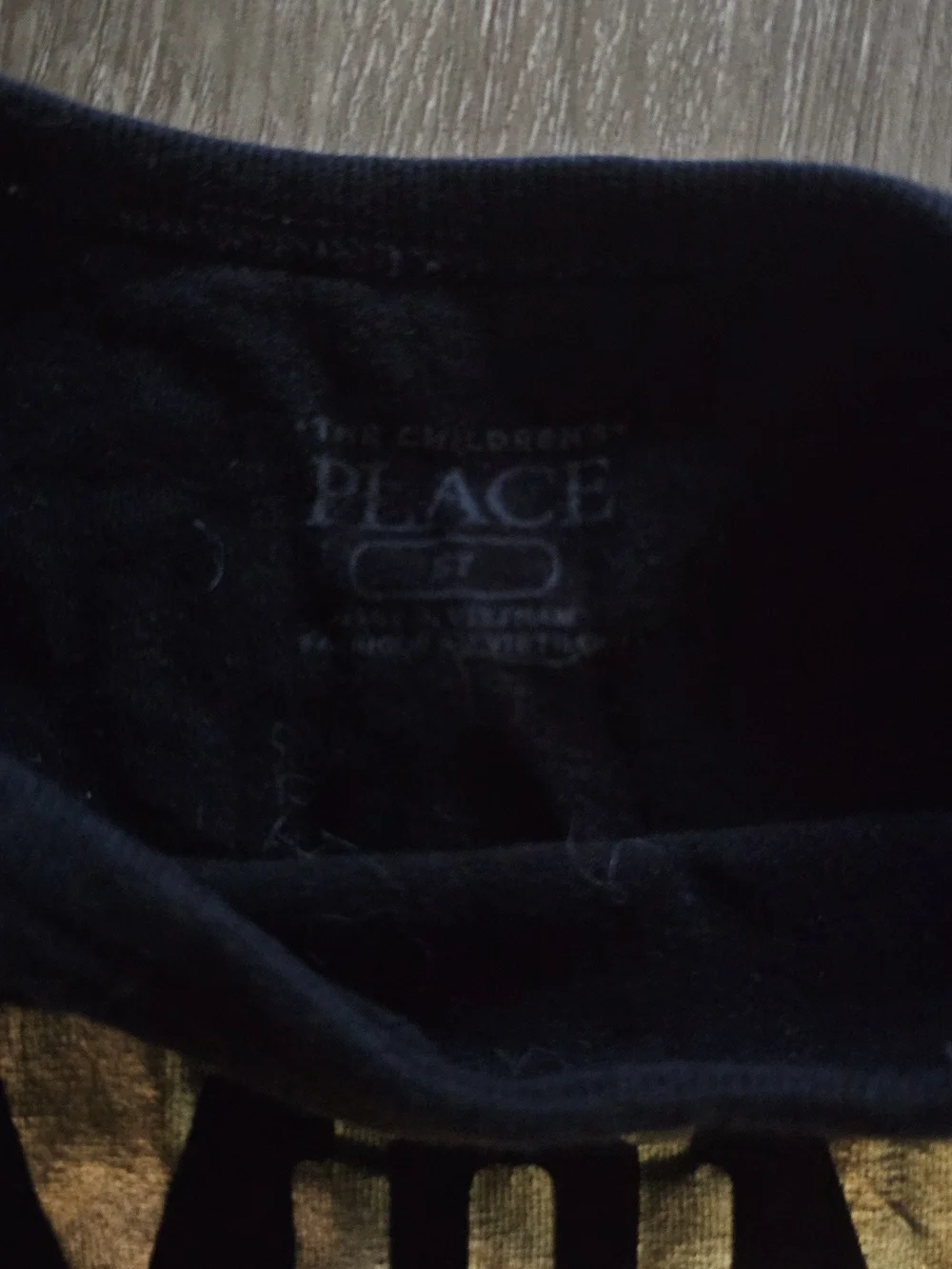 The Children's Place Black Tee with Metallic Silver MOM SON TEAM Print